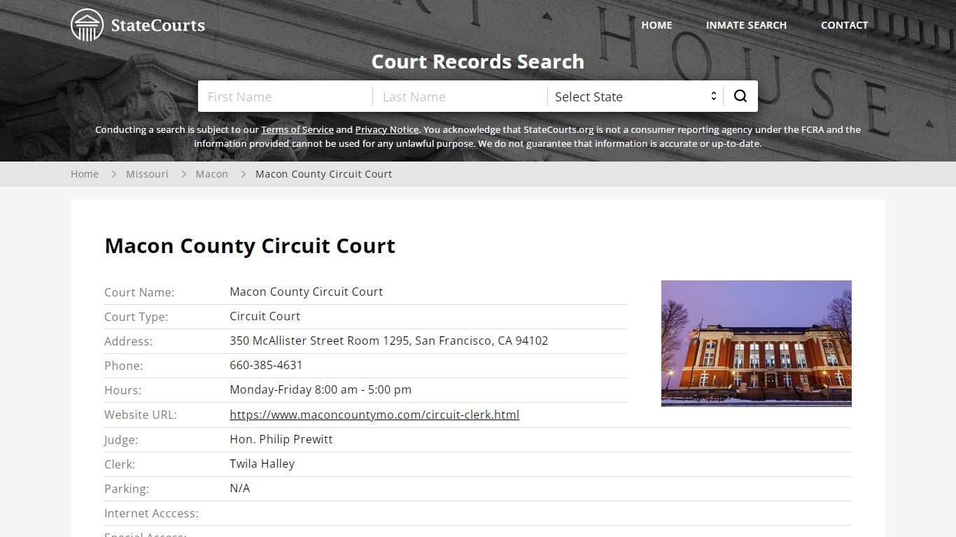Macon County Circuit Court, Macon County, MO - StateCourts